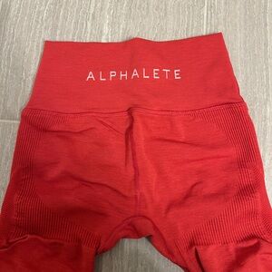 Alphalete Bold Red Seamless Leggings
